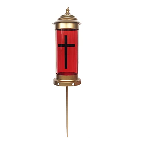 Cemetery Memorial Lights for Loved Ones - Grave Decor with Cross Candle Lights - style: Light B1