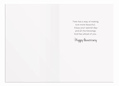 DaySpring - Anniversary Butterflies - 4 Floral Butterfly Designs Assortment with Scripture - 12 Anniversary Boxed Cards & Envelopes (U0063)