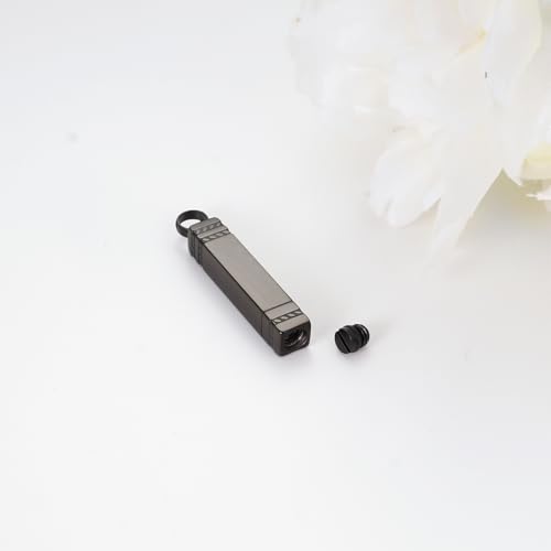 Abooxiu Screw with Screwdrivers for Urn Necklace Cremation Jewelry Ashes Keepsake Stainless Steel Replacement Black