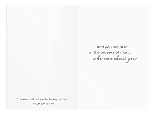 DaySpring - Care & Concern - A Heart and a Smile - King James Version - 4 Design Assortment with Scripture - 12 Boxed Sympathy Cards & Envelopes (J7446)
