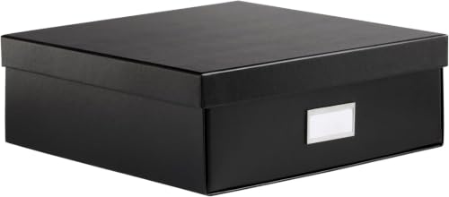 Oxford Keepsake Box, Protective Storage-Box, Home and Office Organizer, Photo Storage, Souvenir Organizer, Medium, 12" x 12" x 4 1/4" (41788) (Pack of 6) - size: 12" x 12" x 4 1/4" (Pack of 6)