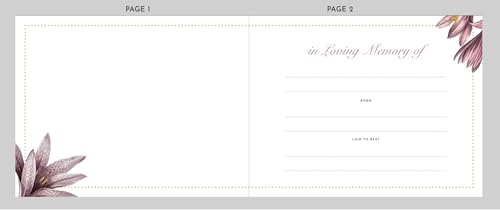 Hardcover Funeral Guest Book with Photo Slot – 9x7 Inch Memorial Sign-In Book, In Loving Memory Keepsake with Gold Stamping, 96 Pages, Ribbon Bookmark & Pen – Elegant Tribute for Celebration of Life