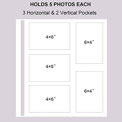 Vienrose Photo Album for 600 4x6 Photos, Black, Faux Leather Cover, Acid-Free, PVC-Free, 14 x 13 x 2 Inches - color: Black, size: 600 Pockets