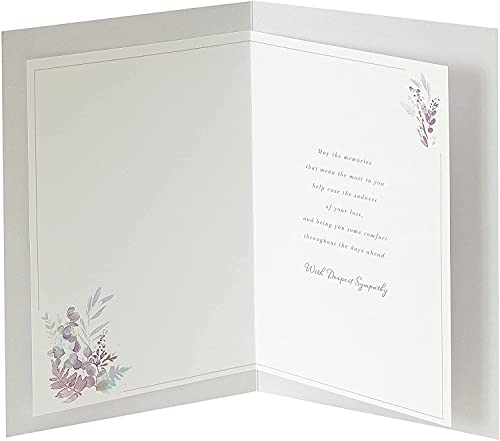UK Greetings Loss of Husband Sympathy Card - Peaceful Design, yellow|white, 137x210mm