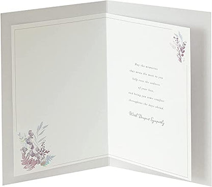 UK Greetings Loss of Husband Sympathy Card - Peaceful Design, yellow|white, 137x210mm