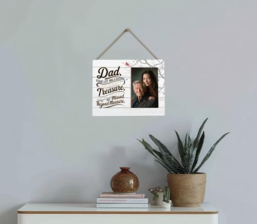Memorial Gifts for Loss of Dad,Sympathy Gifts for Loss of Father,Loss of Dad Gift Fits 4x6 In - color: Red