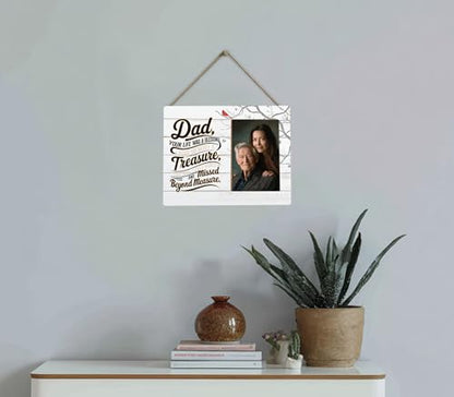 Memorial Gifts for Loss of Dad,Sympathy Gifts for Loss of Father,Loss of Dad Gift Fits 4x6 In - color: Red
