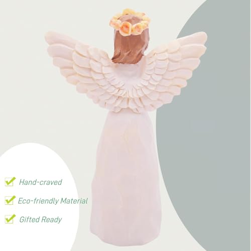 Sympathy Gifts for Loss of Loved One, 5.5" Praying Angel Surrounded by Love Memorial Gift for Loss of Dad Mom Grandmother, Angel Figurine for Bereavement Encouragement Remembrance(Sympathy-Figurine)