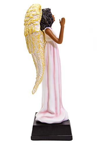 African American Expressions Pink Angel Figurine – Black Angel Collectible Statue, Inspirational Home Décor, Unique Sentimental Keepsake, Faith Inspired Collectible, Mother’s Day Present for Mom - style: Pink Angel
