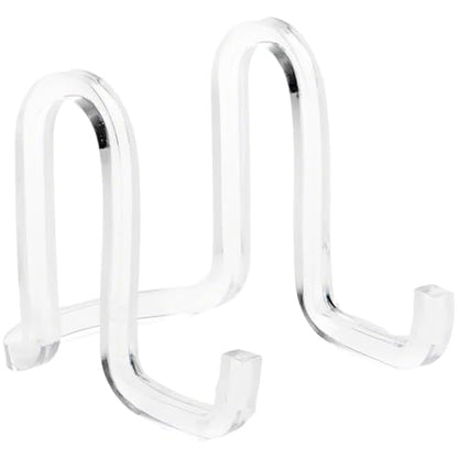 Plymor Clear Acrylic Ribbon-Style Display Easel, 2.875" H x 2.5" W x 3.5" D - size: 2.875" x 2.5" x 3.5"