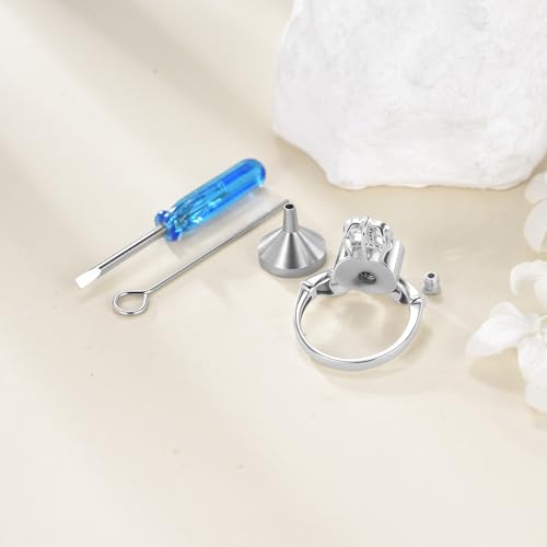 Urn Ring for Ashes Sterling Silver Urn Ring Keepsake Memorial Jewelry Gifts for Women - color: claddagh