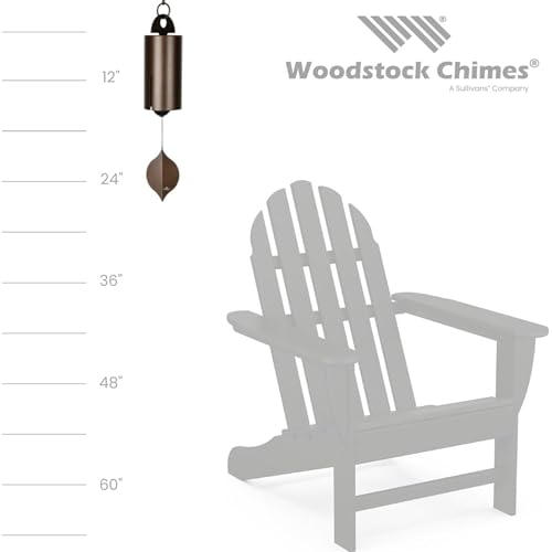 Woodstock Wind Chimes Heroic Windbell Wind Chimes for Outside, 24" Copper Medium Windchime for Outdoor Garden, Patio, Porch Wind Bell, Deep Tone Sound