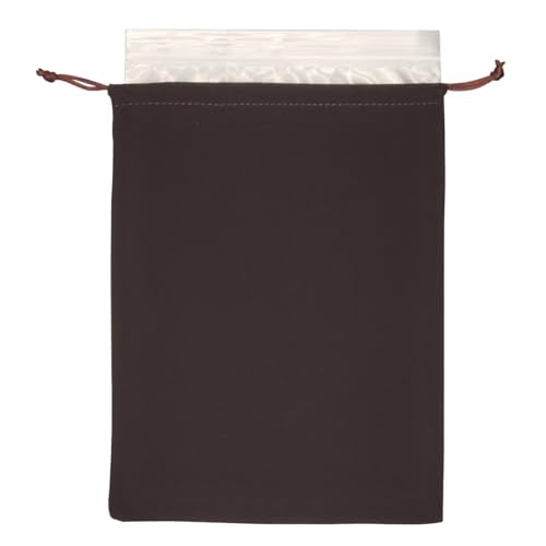 Brown Velvet Cremains Urn Bag for Human Ashes - for Use Inside The Urn - Size 10" X 12" (230 Cubic Inches Capacity) - Includes a Resealable PE Material Ashes Storage Bag (Brown, Large) - color: Brown, size: Large