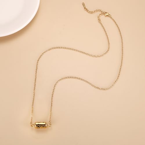 Pet Cremation Jewelry Stainless Steel Paw Print Tube Urn Necklace For Cat Dog Ashes Necklace For Women Keepsake With Filling Kits - color: Gold Necklace