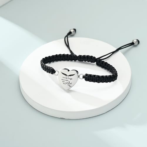 Imrsanl Heart Cremation Bracelet for Ashes Memorial Urn Jewelry - color: Rope-Silver