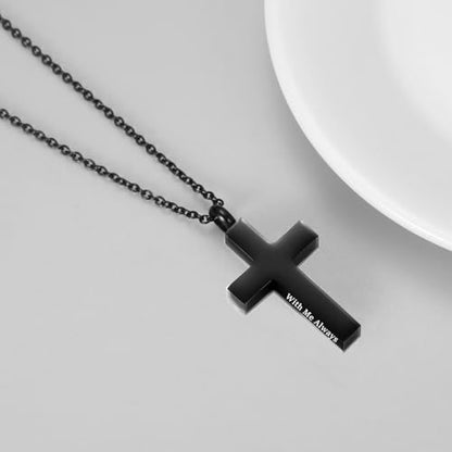 3pcs Cross Urn Necklaces for Ashes Cremation Jewelry for Women Men Human Ash Memorial Keepsake Pendant