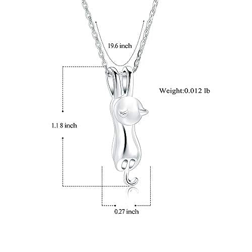 Imrsanl Pet Cremation Jewelry for Ashes Cat Urn Necklace - color: Sterling silver