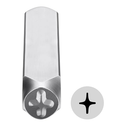 Yoption 6mm 1/4'' Star Metal Stamp, Metal Punch Stamping Tool DIY Arts and Crafts Supplies for Stamping/Punching Jewelry, Clay, Leather, Wood - size: Star (6mm)