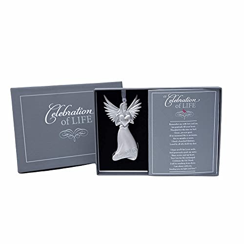 Memorial/Remembrance Angel Ornament with Celebration of Life Poem-Sympathy Gift for Loss of Loved One/Memorial Ornament in Memory of Lost Loved Ones/Bereavement Gift for Loss of Mom/Dad/Sibling/Friend