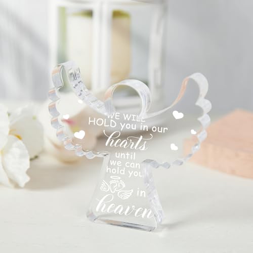 Miscarriage Gifts for Mothers, Remembrance Gift, Sympathy Gifts, Remember Me Grieving Present, Baby Footprint Memorial Angel Acrylic Sign, Infant Loss Sympathy Gift, Funeral in Memory of Loss of Baby - style: 037