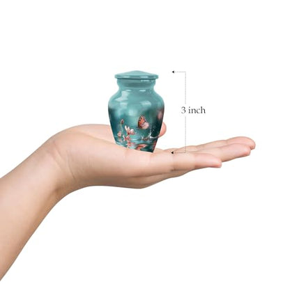 Butterfly Keepsake Urn - Small Funeral Urns - Adult Cremation Urns - Urns for Human Ashes Adult Female Mom - Cremation Memorial - Ash Holders for Human Ashes (3 INCH Pack of 2) - size: #3 (Set of 2)