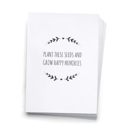 Angel & Dove 50 Funeral Favor Envelopes, 'Grow Happy Memories', Unfilled, Gift for Guests