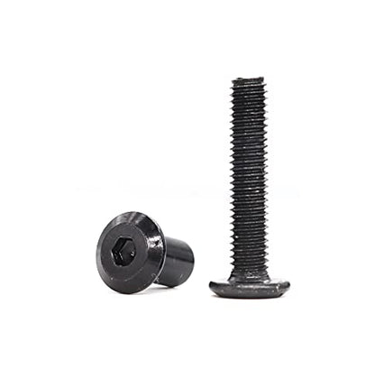 cSeao 10-Pack M6 x 15mm Black Countersunk Socket Cap Bolts Barrel Nuts Kit for Furniture Chairs Bed Crib - size: 10-Pack M6 x 15mm