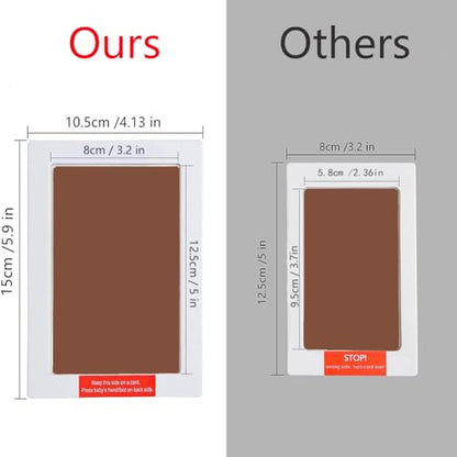 Large Inkless Hand and Footprint Kit, Baby Keepsake, 2-Pack | No-Mess Clean Touch Ink Pad for Baby Handprint & Footprint, Non-Toxic Baby Gift, Pet Paw Print Keepsake Kit（Brown) - color: 2 Pack Brown