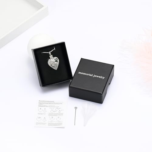 memorial jewelry Your Wings were Ready, But My Heart was Not Stainless Steel Carved Locket Cremation Urn Necklace for Pet Dog Cats - color: Your Wings-Green