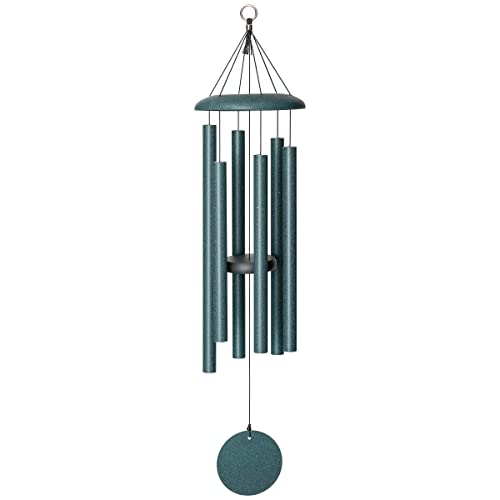 Corinthian Bells 36 Inch Green Large Wind Chimes for Outside, Outdoor Garden Wind Chime with Relaxing Sound, Made in USA - color: Green