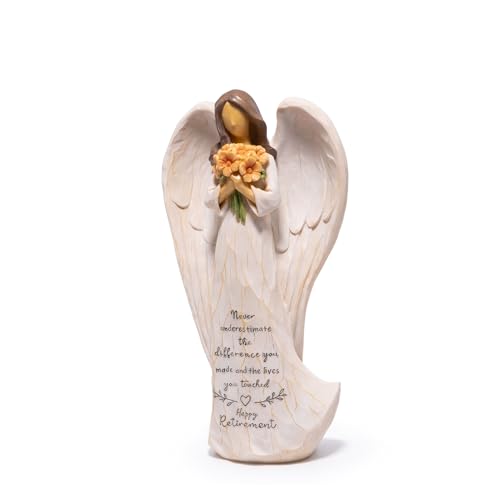 Hodao Retirement Gift Angel Figurine for Woman | Inspirational Sentiment, Hand-Painted Resin, Retirement Keepsake for Coworker, Teacher, Nurse, Friend - style: Retirement Gifts