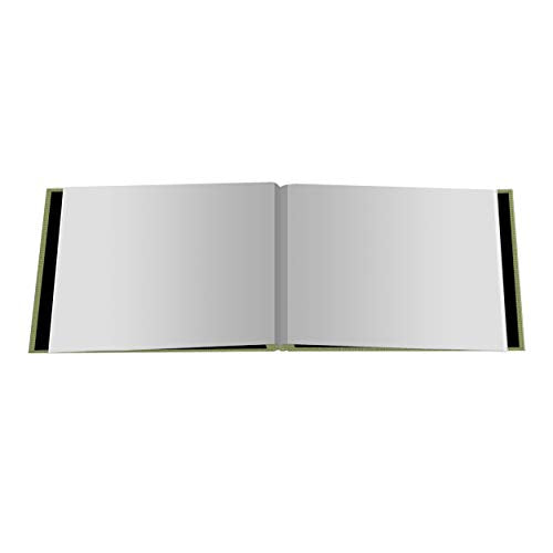 Pioneer 5 Inch by 7 Inch Postbound Fabric Frame Front Memory Book, Sage Green - color: Sage Green, size: 5"x7"