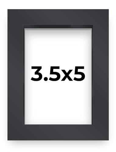 3.5x5 Shadow Box Frame Frame Black | 3/4" Depth of Usable Space| Interior Size 3.5x5 or 5x3.5 in| UV Resistant Acrylic, Acid-Free Backing, Wall Hangers | Made in USA - size: 3.5x5