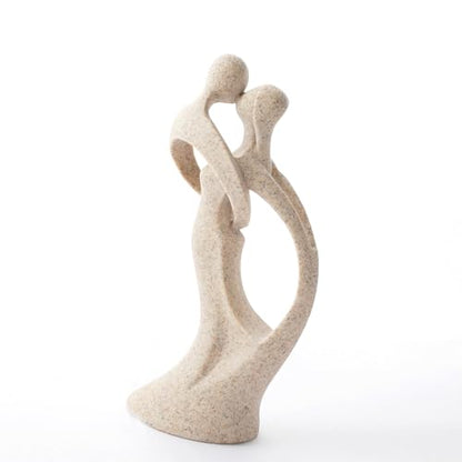 Modern Abstract Couple Statue, Kissing Lovers Sculpture Figurine Home Decor - style: Style A