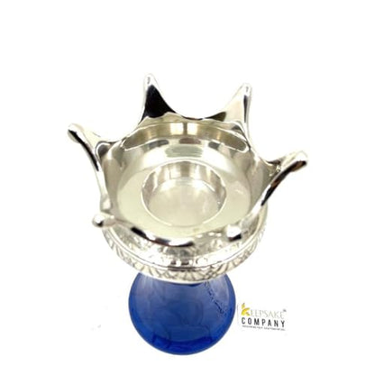 Medium Tealight Blue Enamel/Candle Urn for Human Ash - Glossy Blue Urn for Human Ash - Cremation Urns/Keepsakes for Ashes - Ash Holders - ERN - Earns