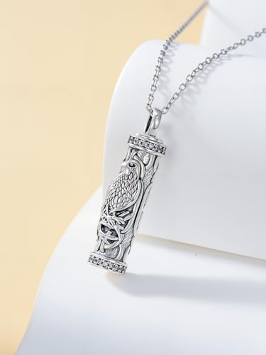 JKR Keepsake Urn Necklace for Ashes Cremation Jewelry Memorial Gift - style: 4-Raven