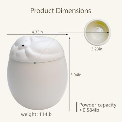 Ceramic Pet Cremation Urn for Dogs, Sleeping Dog Lid Memorial Urn