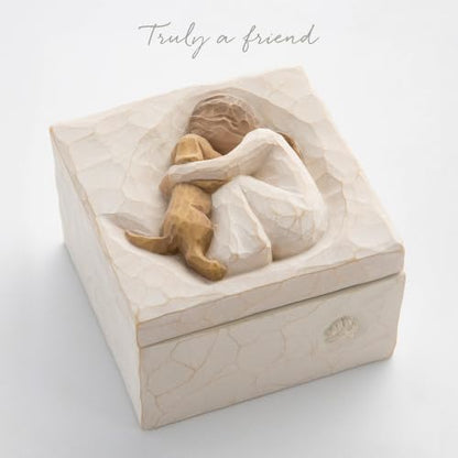 Willow Tree True Keepsake Box, Sculpted Hand-Painted Bas-Relief Box | Pet-Themed Figure, Holds Small Treasures, Hidden Message Inside, Cast from a Susan Lordi Original Carving, Fitted Gift Box - style: Antique