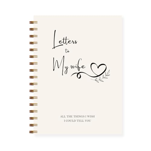 Letters to Heaven Notebook Journal 5.5x8.3, Grief Journal for Men, Memorial Sympathy Gifts for Loss of Loved One, Remembrance Bereavement Gifts Spiral Hardcover Notebook(Wife) - color: Wife