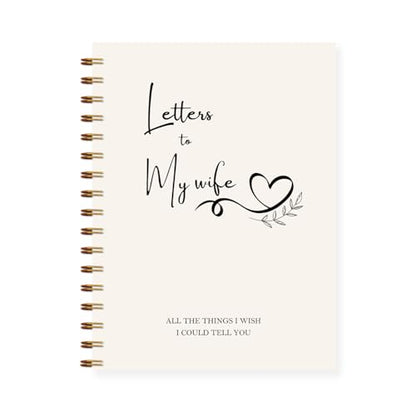 Letters to Heaven Notebook Journal 5.5x8.3, Grief Journal for Men, Memorial Sympathy Gifts for Loss of Loved One, Remembrance Bereavement Gifts Spiral Hardcover Notebook(Wife) - color: Wife