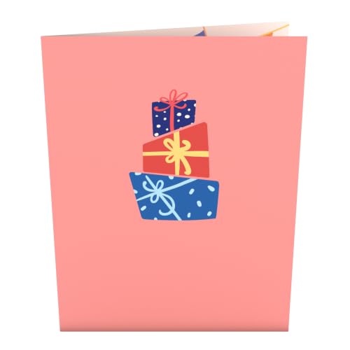 Lovepop Happy Birthday Pop-Up Card (2-Pack) for Her and Him - 3D Greeting Cards for Boys, Girls, Men, Women - Fun Sprinkles Cake & Gifts - 4.5" x 5.9" Paperpop Card - Envelope Included - color: Happy Birthday Fun Sprinkles Cake & Gifts 2-Pack