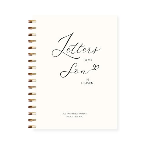 Letters to Heaven Notebook Journal 5.5x8.3, Grief Journal for Women, Memorial Sentimental Gifts, Sympathy Gifts for Loss of Loved One, Spiral Hardcover Notebook(Son) - color: Son