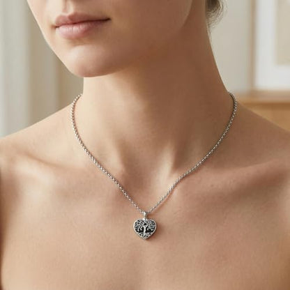 Urn Necklace for Ashes Blue opal Cremation Necklace Keepsake Memory Jewelry for Ashes of Loved Ones Keepsake - style: heart urn