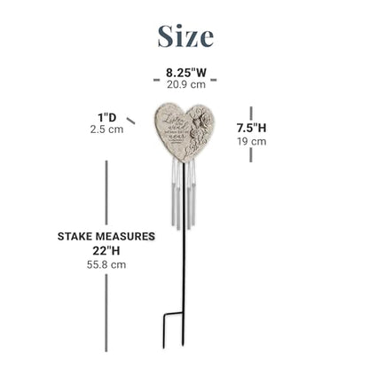 Let's Make Memories Personalized Memorial Wind Chime - Sympathy - Customized Condolences - Loss of Loved One - Celebrate Their Life - Outdoor Memorial - Heart - Whispers in The Wind - style: Heart - Whispers in the Wind