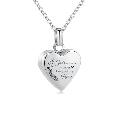 Heart Urn Necklaces for Ashes Cremation Jewelry for Women Men Human Ash Memorial Keepsake Pendant - color: 1pcs memorial necklace