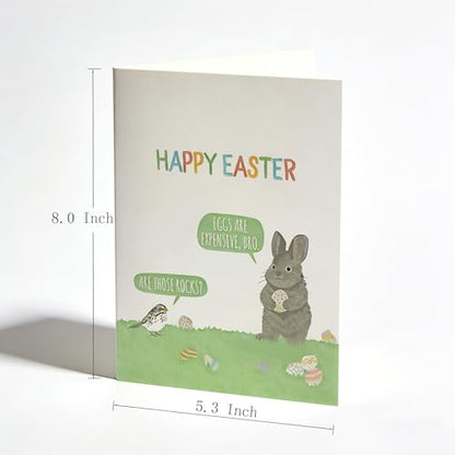 For Friends & Family from Sons Daughters or Coworkers - Funny Easter Egg Hunt Prank Gift Box with Greeting Card - color: QY-45