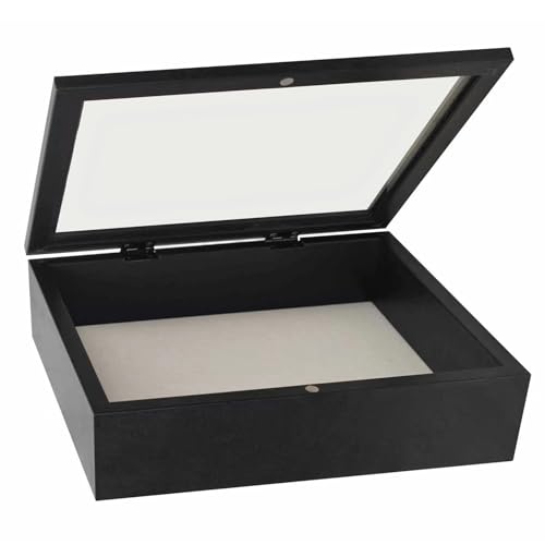 Muzilife 13x16 Shadow Box Wood Picture Frame, 2.16 Deep, Real Glass, Black - color: Black, size: 13x16