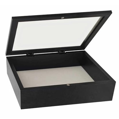 Muzilife 13x16 Shadow Box Wood Picture Frame, 2.16 Deep, Real Glass, Black - color: Black, size: 13x16