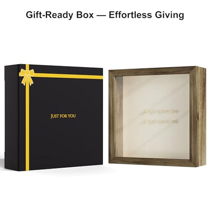 Love-KANKEI Deep Shadow Box Frame 11x11,Solid Wood Frame,Carbonized Black - color: Carbonized Black, size: 11 x 11