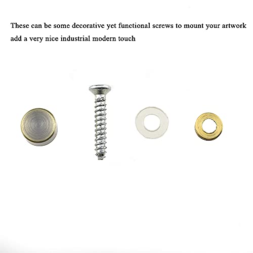 Hahiyo 10mm Diameter Mirror Screws Brushed Copper Material Solid Easy Install Brass Washer Decorative Caps Fasteners Nails Bronze 10 Pairs for Bathroom Mirrors Panels Kitchen Ceiling Arts Crafts - size: 10mm-10sets-Bronze